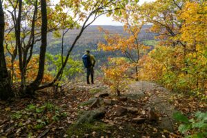Trap Hills with fall colored leaves
