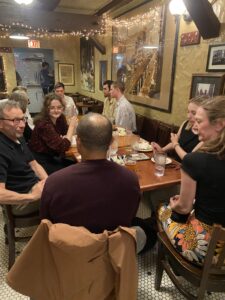 ELPC staff and other Midwest attorneys gather around a meal in Chicago during the Midwest Environmental Litigators Conference